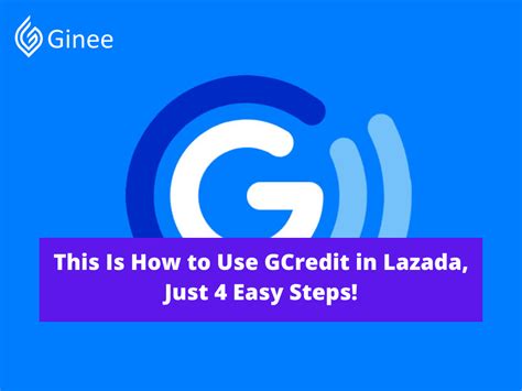 how to use gcredit in lazada